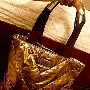 VS PINK rose gold Chevron tote bag